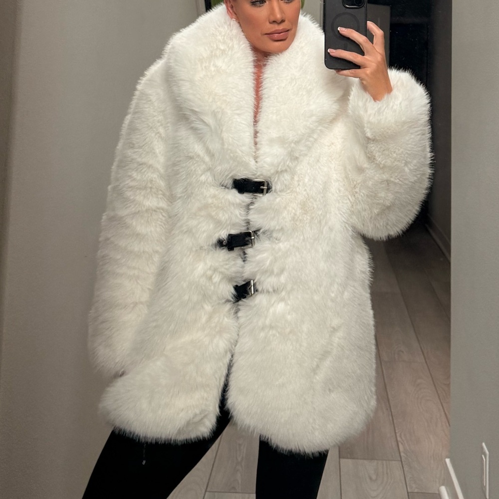 White Faux Fur Teddy Jacket - BRAND NEW